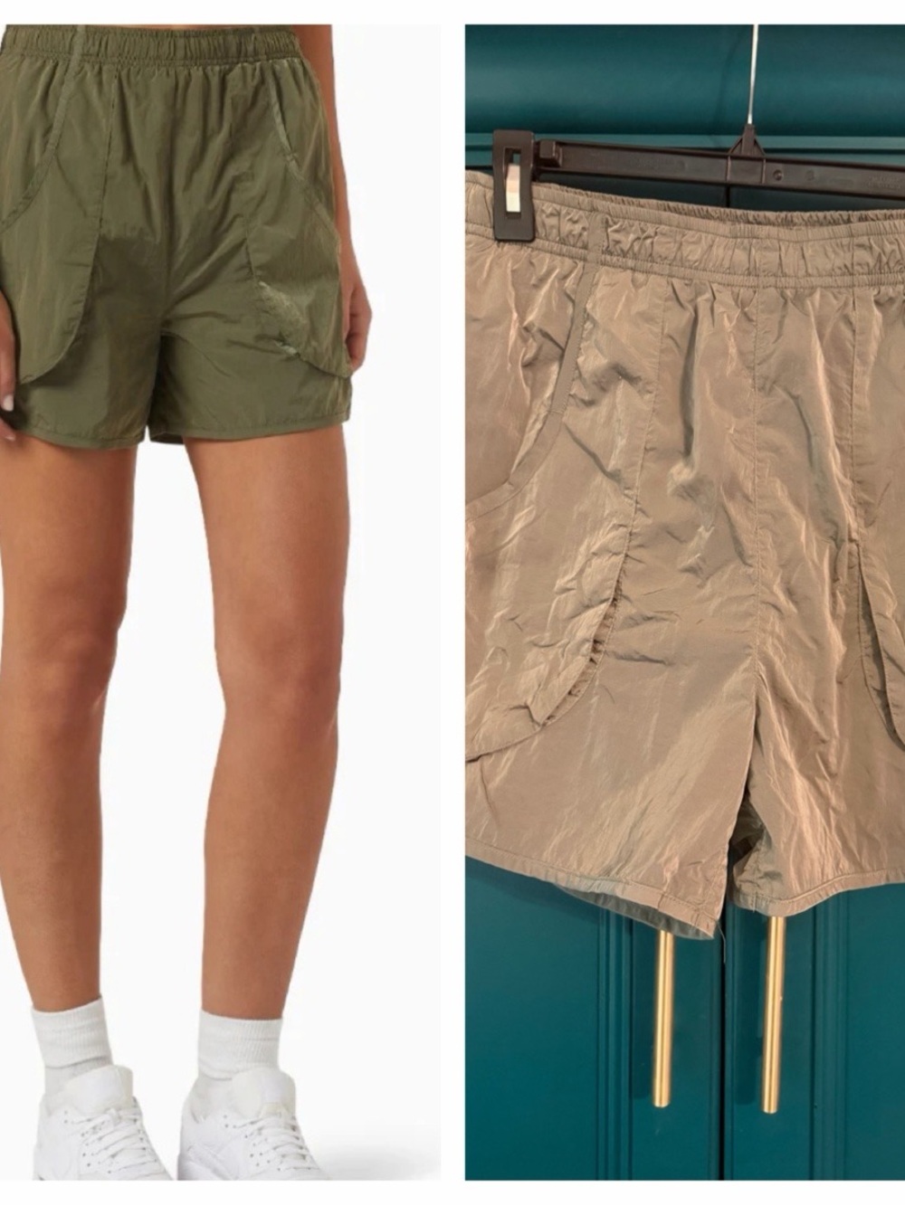 Kith Devan Wind Shorts Olive Green Women’s Size Medium